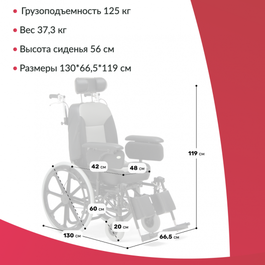 Кресло-коляска для инвалидов Армед FS204BJQ 15