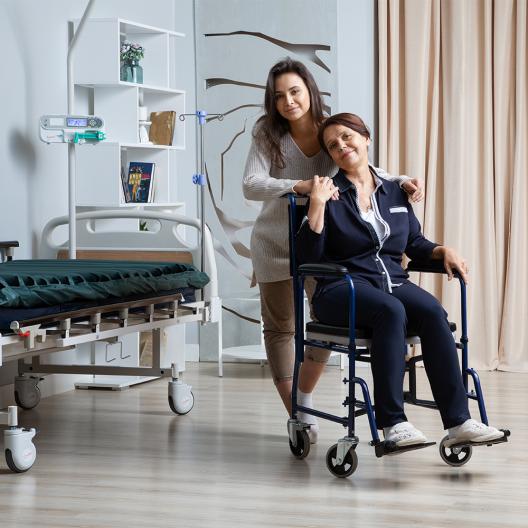 Кресло-каталка для инвалидов с санитарным оснащением Армед H 009B 12