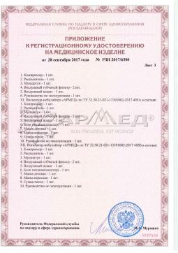 РЗН 2017/6300 (4). Ингалятор-небулайзер Армед 405Б