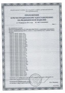 ФСР 2010/09507 (2). Кровать медицинская для лежачих больных Медстальконструкция КФ2-01 МСК-102