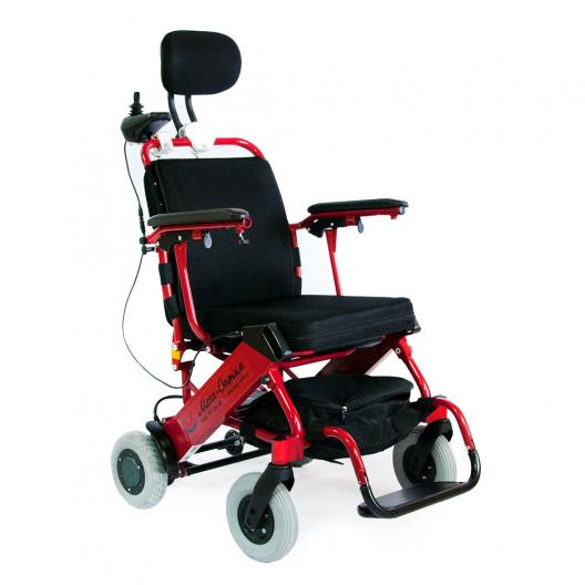 Кресло-коляска c электроприводом и подголовником для инвалидов Мега-Оптим FS127 4