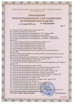 РЗН 2016\5010. (5). Стельки индивидуальные ортопедические  детские Orto.Nik SB24-К