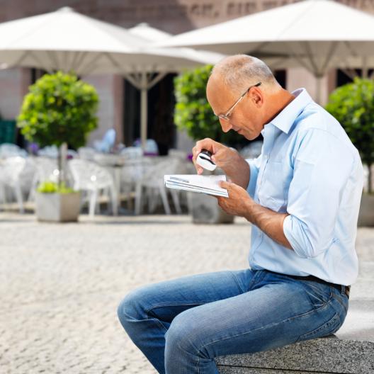 Лупа карманная с подсветкой, 60 мм, 4.0х, 16.0 дптр Eschenbach  mobilux LED 5