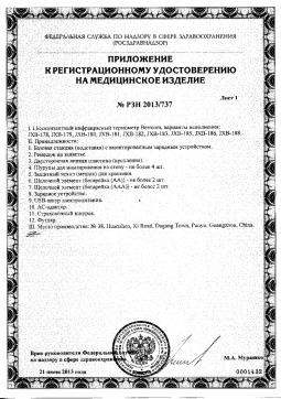 РЗН 2013/737 (2). Бесконтактный инфракрасный термометр Berrcom JXB-183