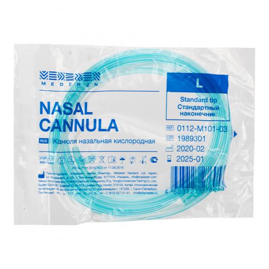 Канюля назальная кислородная (стандартный наконечник) Mederen MEDEREN (размер М) 5
