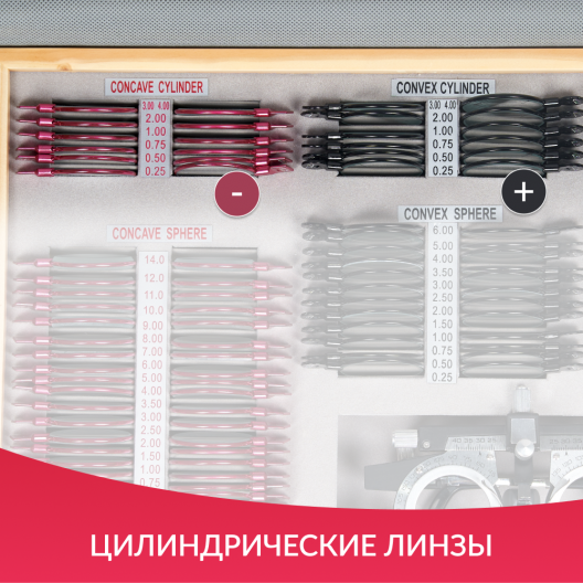 НАБОР ПРОБНЫХ ОЧКОВЫХ ЛИНЗ "ARMED" № 1 Армед № 1 4