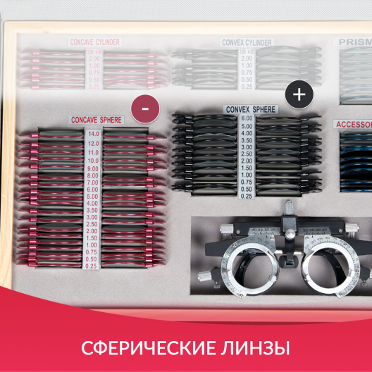 НАБОР ПРОБНЫХ ОЧКОВЫХ ЛИНЗ "ARMED" № 1 Армед № 1 3