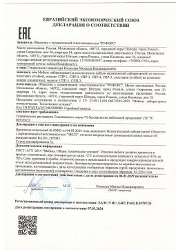 ЕАЭС N RU Д-RU.PA02.В.55787/24 (1). Стойка приборная СПР-1