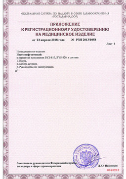 РЗН 2013/1058 (2). Насос инфузионный BYS-820